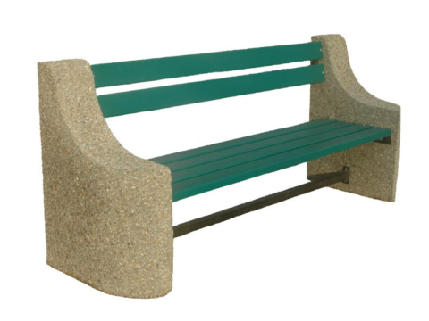 Ławka betonowa z oparciem Piano 1044